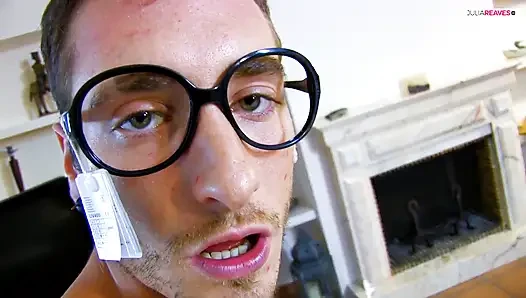 Horny bitch sucks a monster cock then gets fucked to a mouth cumshot