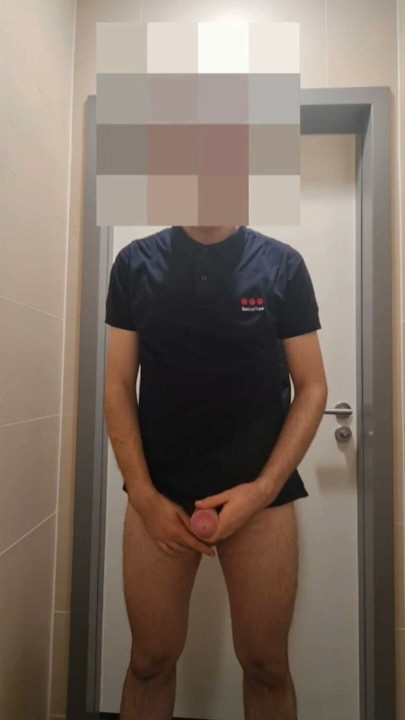 Security Guard masturbate in work toilet | Clip 2
