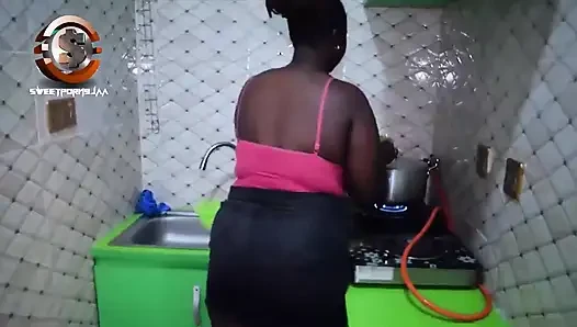 Desi D Ass Got Her Huge Ass Fucked in the Kitchen