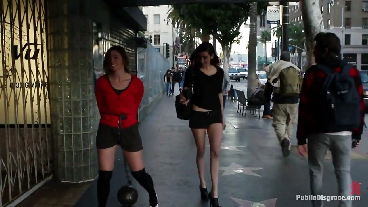 Girl Next Door Shocked and Bound in Public, Ass Fucked, Humiliated