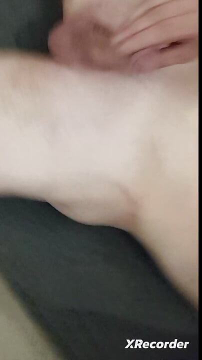Teen cock massaging at night