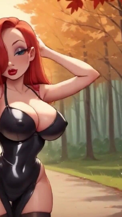 Stepsister Jessica from Who Framed Roger Rabbit Bouncing BIG TITS and Puffy Nipples | Clip 1