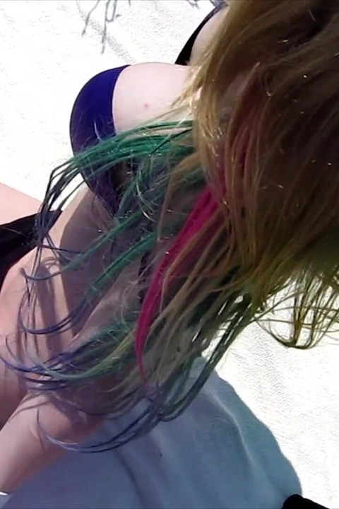 Gorgeous Blonde Gets Nude Outdoors and Gives Handjob