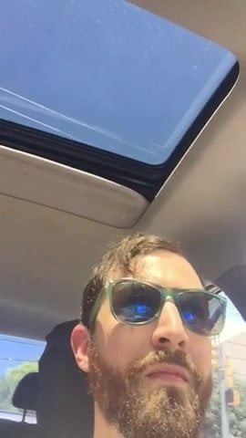 Hot White Exhibitionist Jerk Off In A Car 3