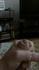 British guy wanks uncut cock with a slow cum shot