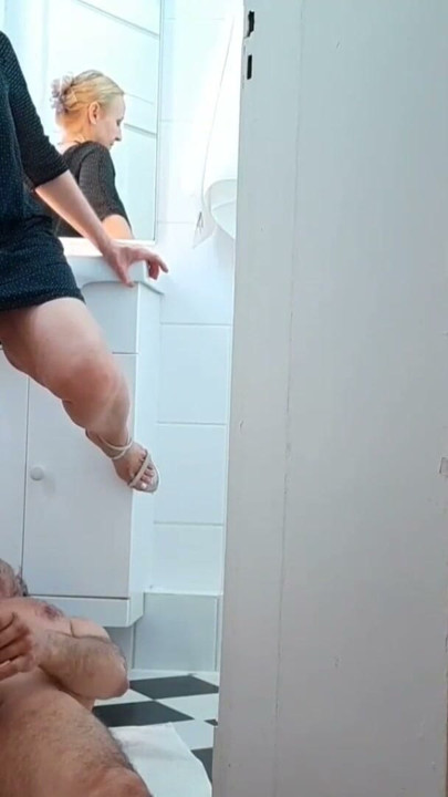Amateur blonde mature wife enjoys half clothed sex games | Clip 1