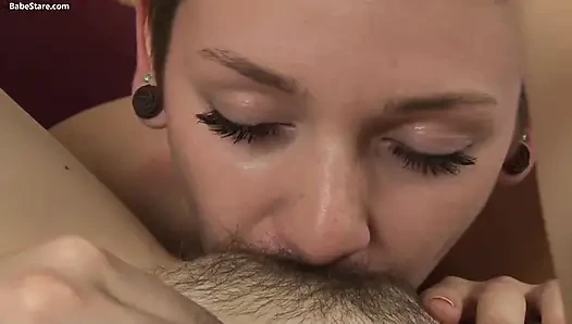 Four sexy ladies please each other in bed