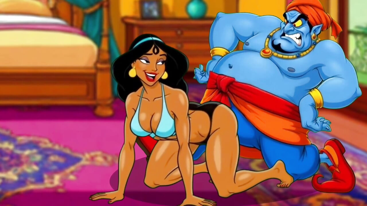 Puteri Jasmine, isteri cuckold Aladdin. Cartoon Parody