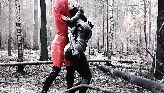 Humiliation Video, Latex Rubber Sexual BDSM Mistress in Catsuit