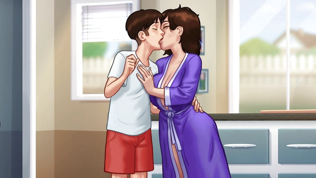 My stepmom couldn't resist the huge desire she had to make love to me - summertime saga