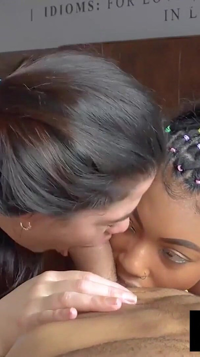 Stunning moment from "Hot Latina BFFs Team Up To Deep Throat Big Cock In Wild 3some"