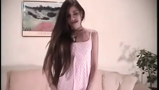 Horny stud getting his huge dick sucked by sexy babe before a fuck