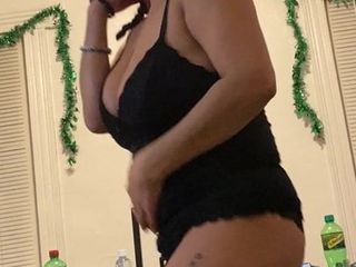 Anna Maria, zralá latina, sexy dominikánská milfka v černém prádle