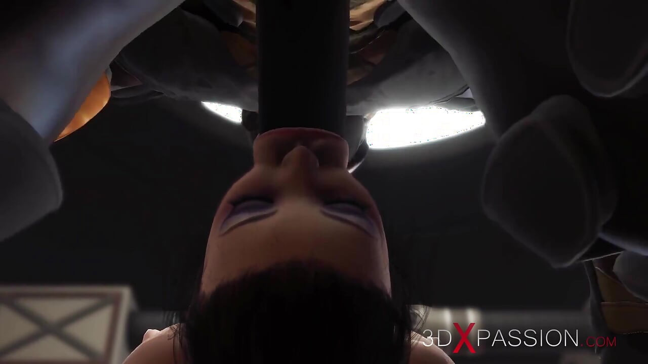 Extreme Fuck. a Super Sexy Brunette in Cuffs Gets Fucked by BBC in the Sci-fi Lab