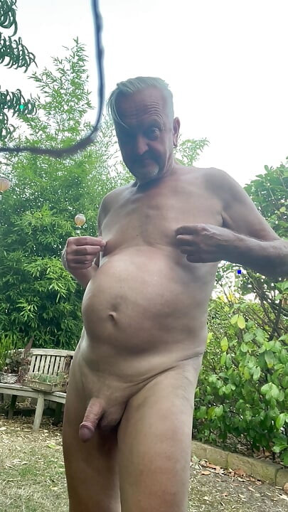 What could be nicer than being naked in the garden in the hot weather?