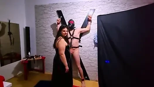 Slave Is Completely at the Mercy of St. Andrew's Cross Part 3