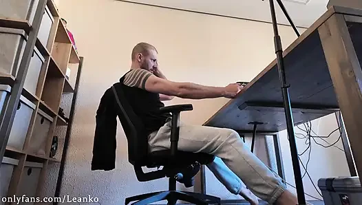 jerking to a porn