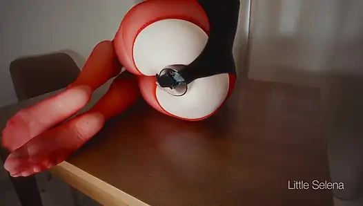 Anal Fisting in Red Pantyhose