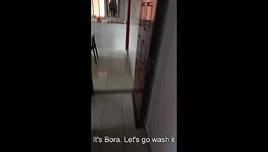 Waking up my stepsis to wash the dishes.