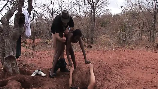 Buried Beauty in the Sand: Wild Outdoor Fetish Sex