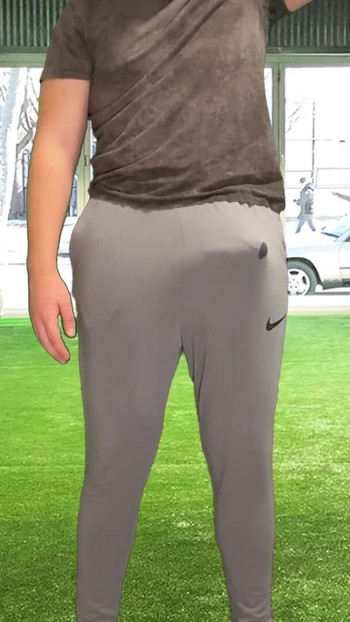 Thrilling moment from "Public dick flash and cum in pants in the gym"
