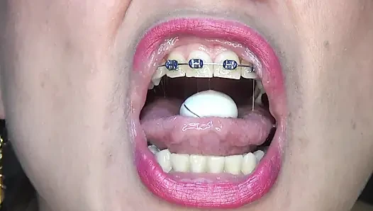 Swallowing Huge Almonds Nonstop!!!