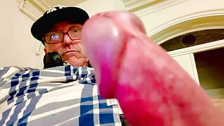 Daddy reveals his fully erect penis