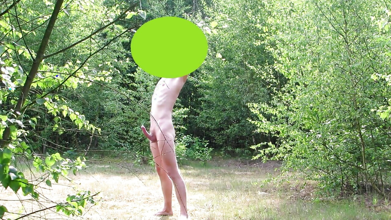 Outdoor Boner Presentation in Forest