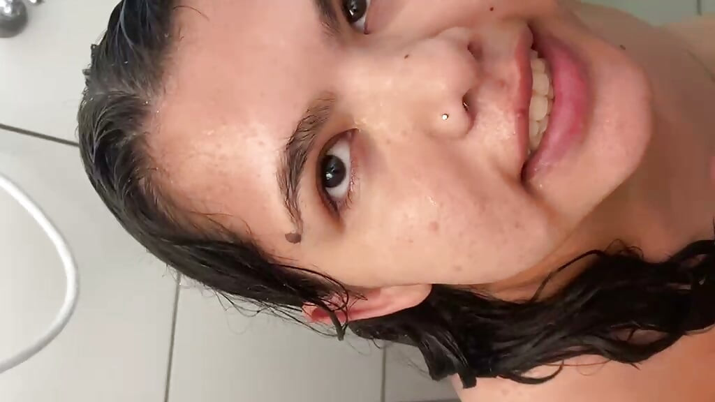 Slutty wife paying for blowjob in the shower