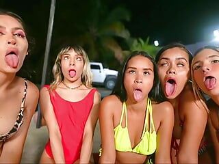 Latinas in Swimsuit and Dildo Fucking Ggmansion