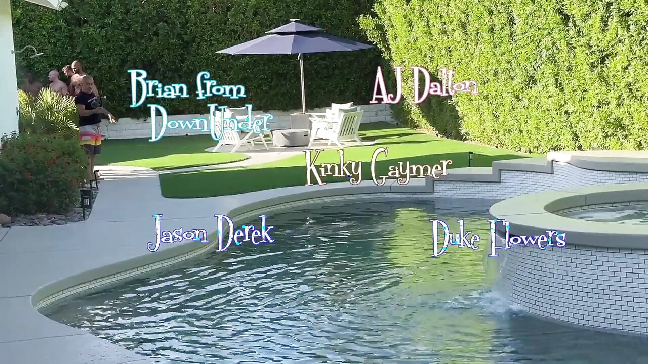 Massive Gay Hardcore Pool Orgy