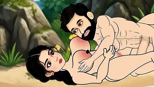 The husband and wife sat in the boat and went to the sea and there the husband fucked his wife with a big penis, a beautiful wife with big boobs.