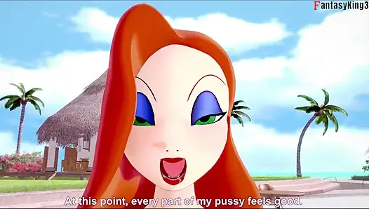 Jessica Rabbit wearing a bikini POV sex