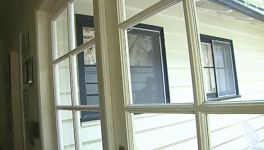 Neighbor Sees Through Window How the Sweet Innocence Amcht Itself Horny