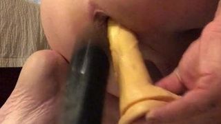 Doppio dildo anale