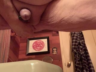 Sissy fucking a large object