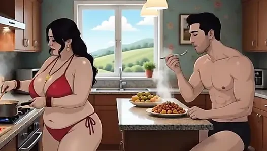 Desi horny indian wife animation video with hindi audio