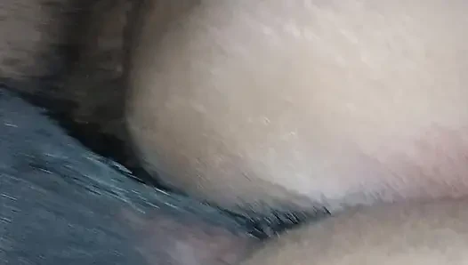 My ebony Step daughter riding my bbc moaning