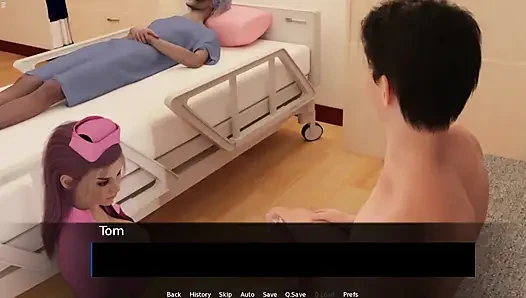 Istri perawat mengisap kontol besar orang asing di depan suami cuckoldnya di rumah sakit