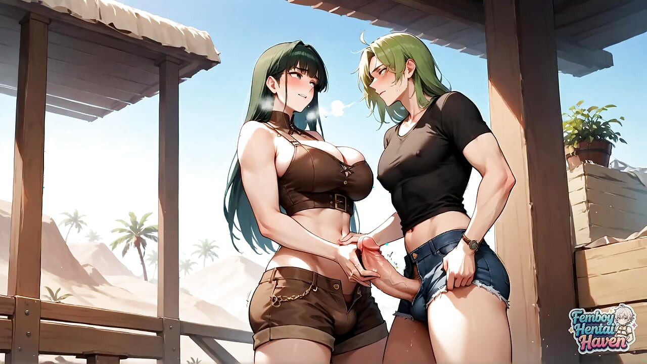Transvestite Desert Cumshot Spectacle! a Nude Femboy Bangs a Slutty Hoe in a Super-hot Porn Video!