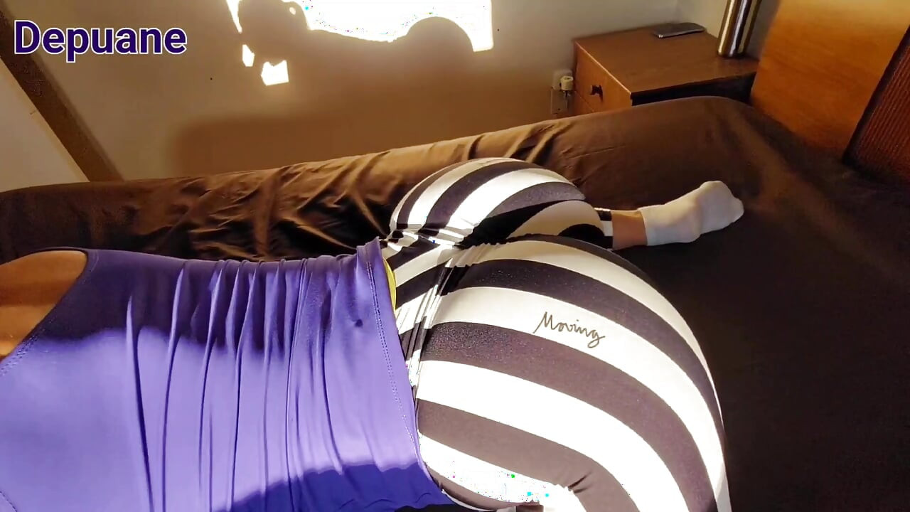 Caught Step Sis in Tight Yoga Pants - POV big ass worship, oral tease and dry humping.
