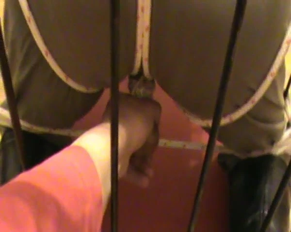Restrained to a cage - 1