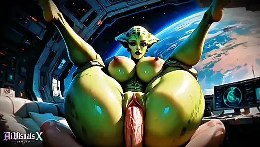 (4K) AI 3D animierte - geile alien-schlampe x Menschliche männliche fantasie (AI Visuals X)