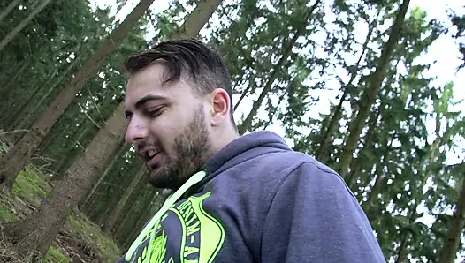 Wild Forest DP Fuck Inked Babe Outdoor