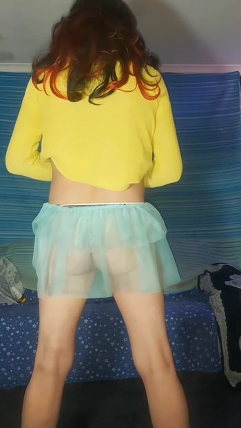 My sexy new lemon jumper and home made tutu