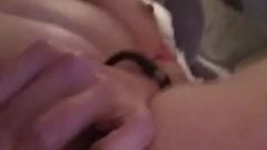 Intense clit rubbing leads to beautiful orgasm