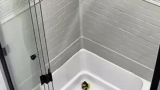 Watch me shower off,  after multiple orgasms.