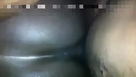 Merciless thrusts against her ass