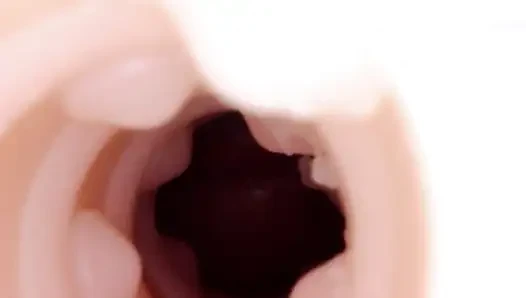 Camera deep inside pussy recorded a massive creampie