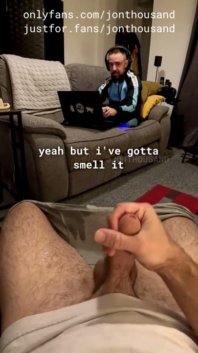 Straight lad piss wank in front of roommate